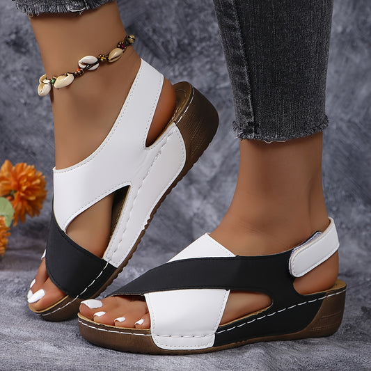 OrthoWay |  cross sandalen met contrasterende kleuren,