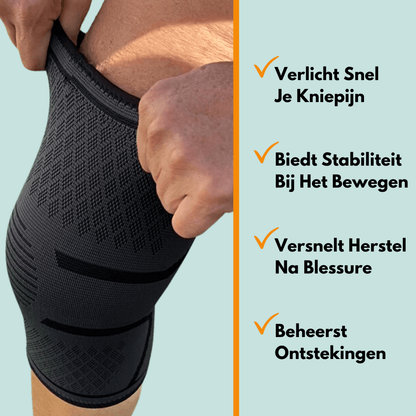 OrthoWay|  Pijnverlichtende Knie Brace Pro | 1 + 1 GRATIS