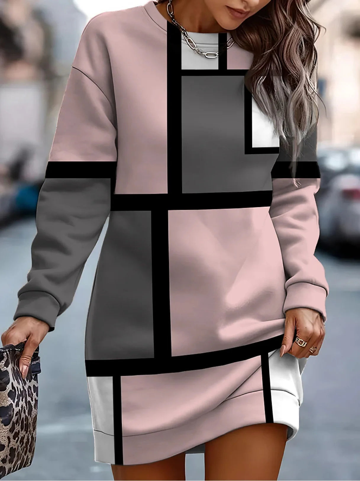 OrthoWay| oversized sweater| klassieke print OrthoWay