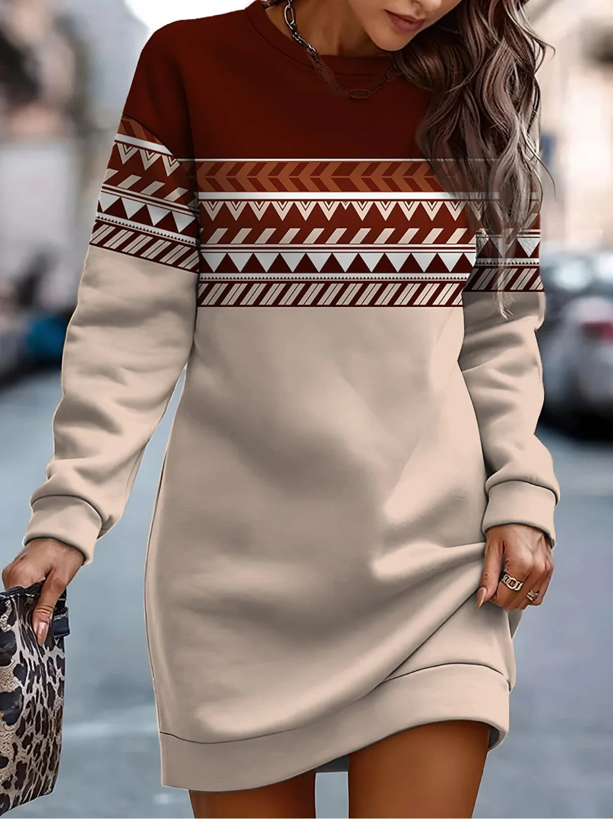 OrthoWay| oversized sweater| klassieke print OrthoWay