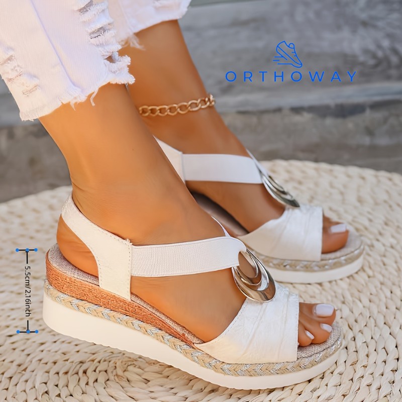 OrthoWay zomer  sandaal  2024 | Prachtig en comfortabel design met sleehak ideaal voor de zomer ORTHOWAY