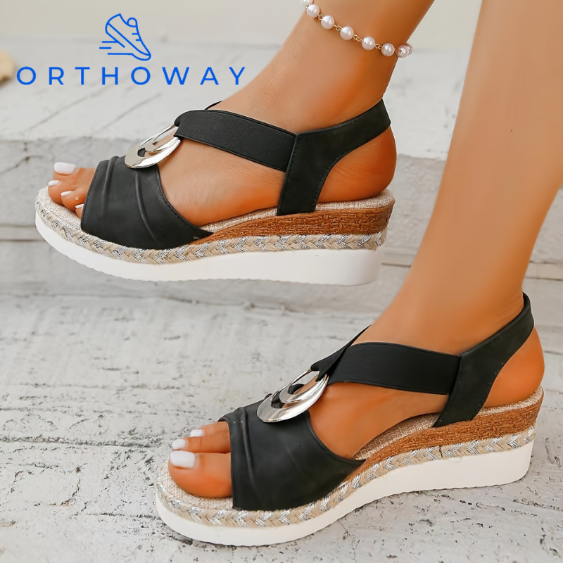 OrthoWay zomer  sandaal  2024 | Prachtig en comfortabel design met sleehak ideaal voor de zomer ORTHOWAY